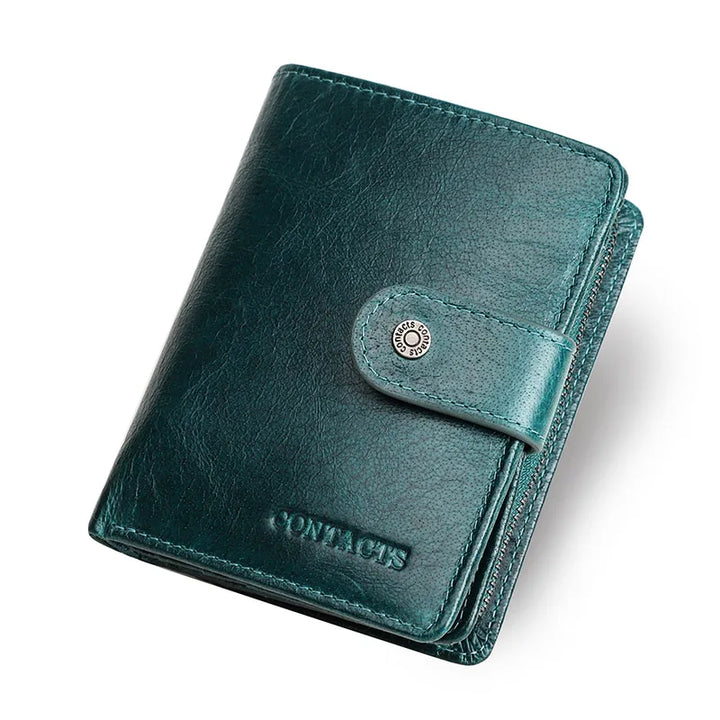 Mens Leather Wallet Bifold Slim Fit