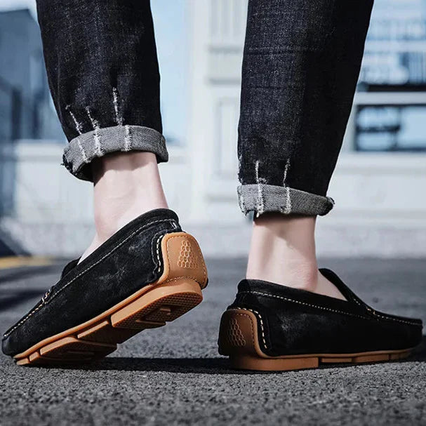 Mens Loafers Leather Slip-On