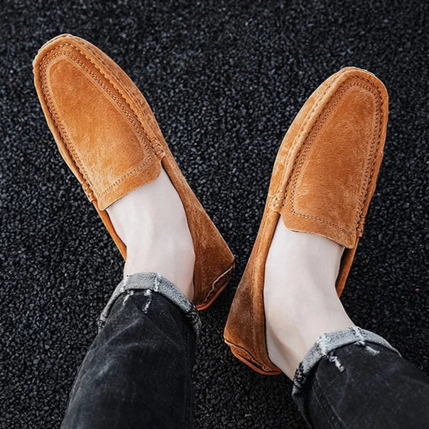 Mens Loafers Leather Slip-On