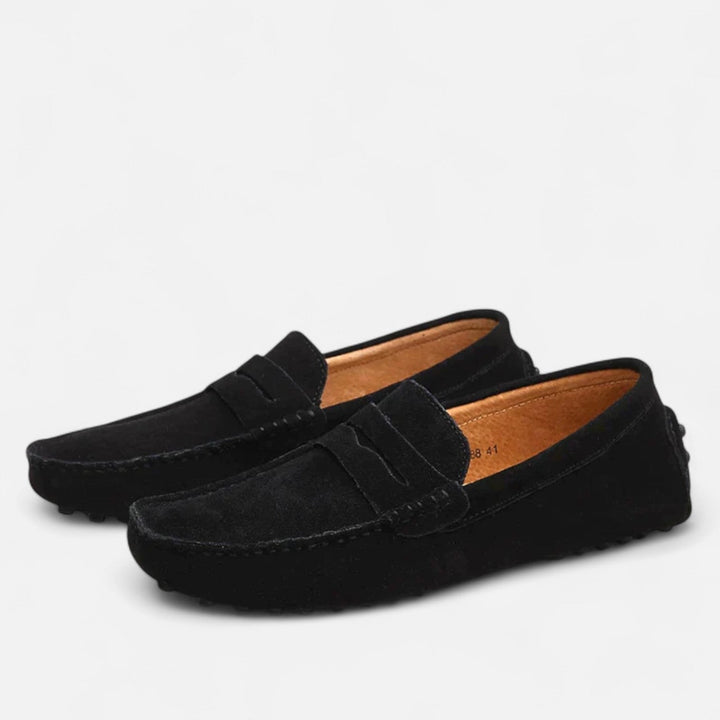 Mens Driving Loafers Suede Penny Style