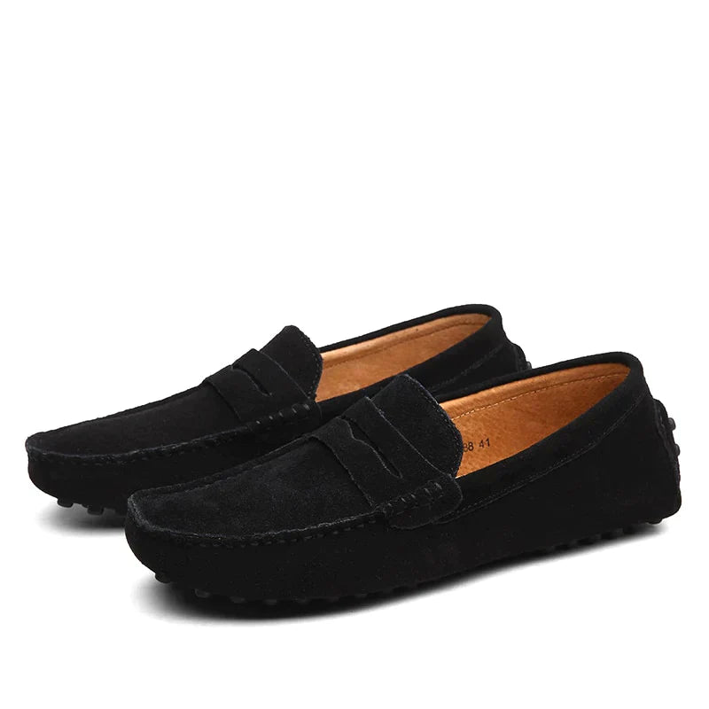 Mens Casual Loafers Leather Slip-On