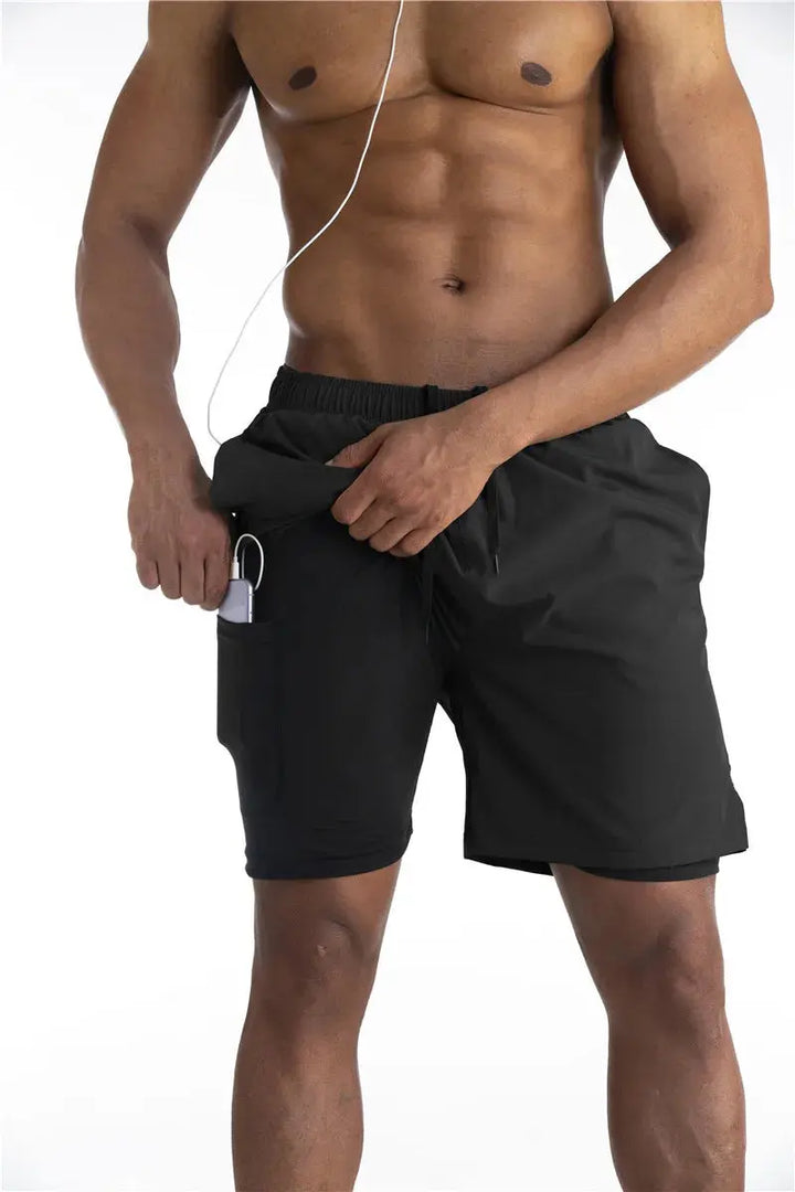 Mens Running Shorts with Liner and Phone Pocket Comfortable Fit
