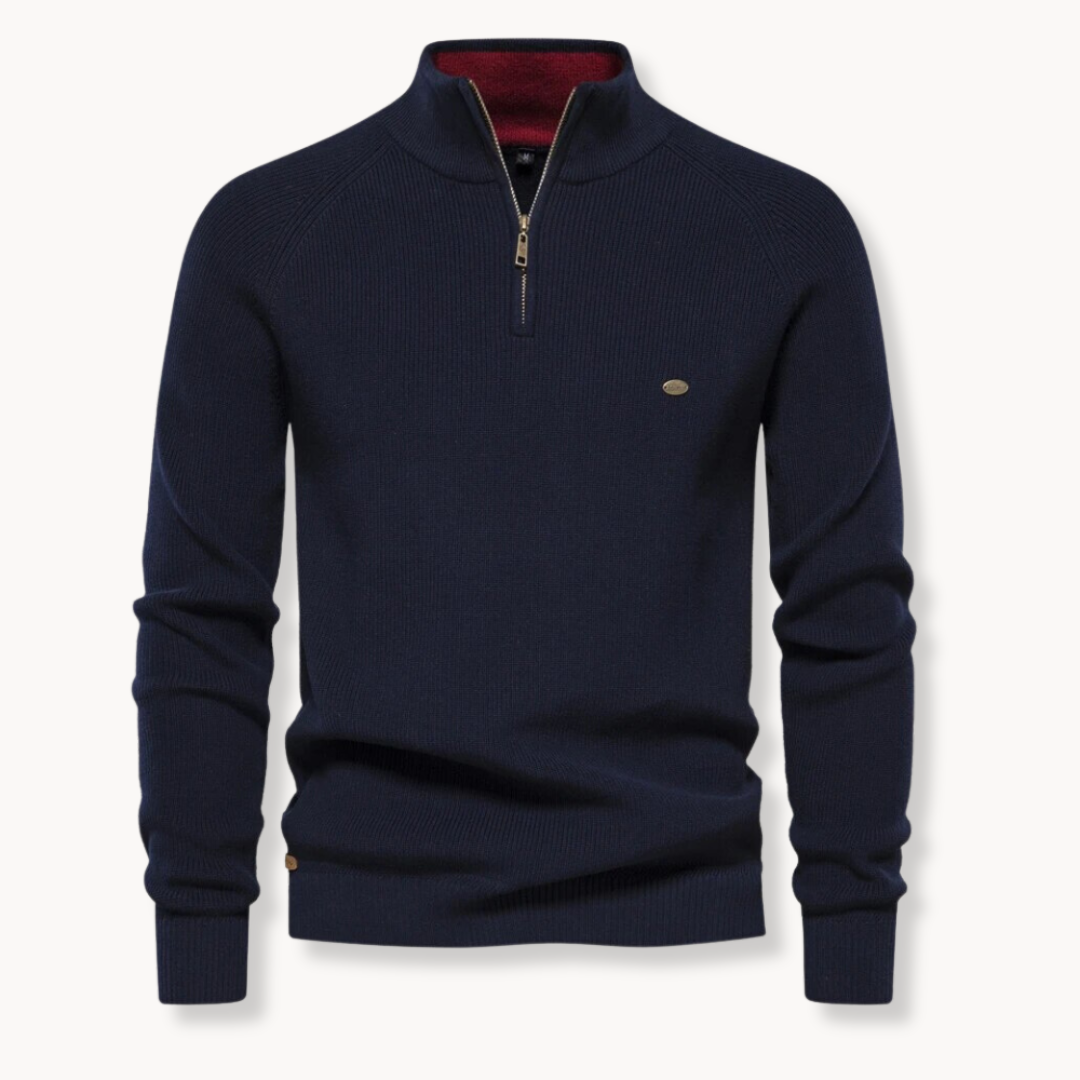 Mens Knitted Pullover Sweater Crew Neck Classic Fit - BritishMode