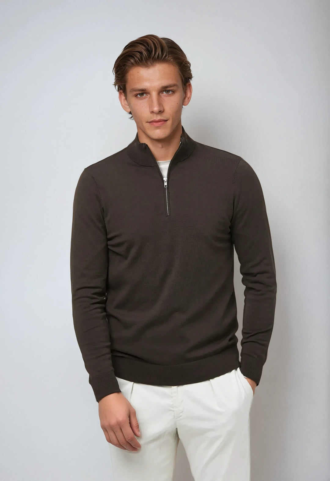 Unisex Soft Half-Zip Jumper Pullover - BritishMode