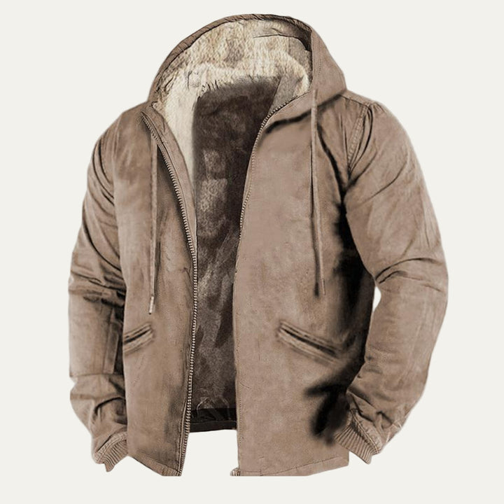 Mens Casual Zip Jacket with Hood Winter Style - BritishMode