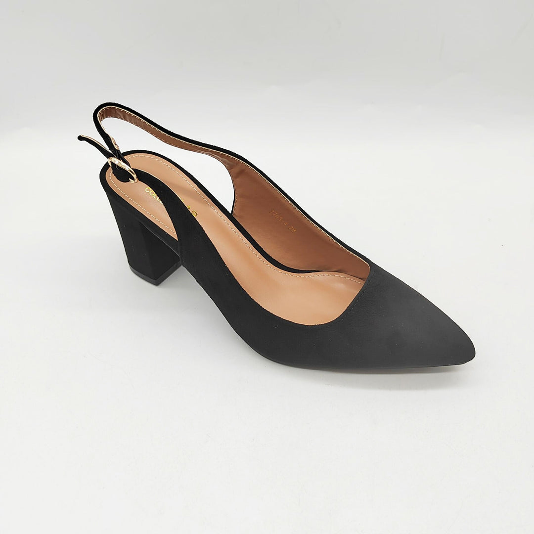 Womens Heeled Shoes Leather Pointed Toe