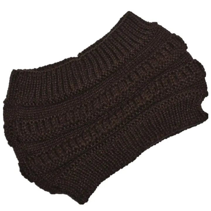 Womens Knit Ponytail Hat Soft Slouchy Fit