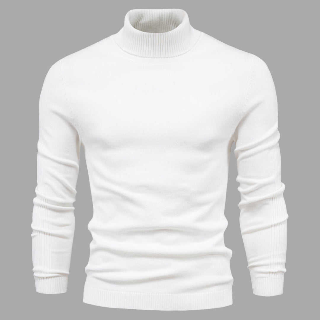 Mens Turtleneck Jumper Soft Knit Washable Layering