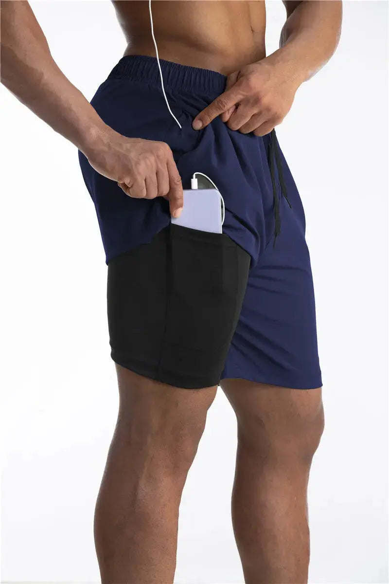 Mens Running Shorts with Liner and Phone Pocket Comfortable Fit