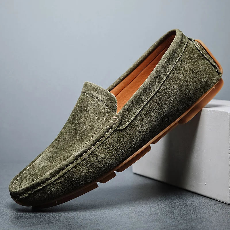 Mens Loafers Leather Slip-On - BritishMode