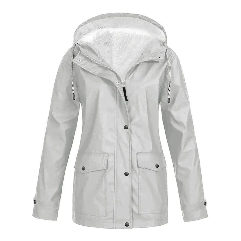Womens Waterproof Parka Coat with Fleece Lining