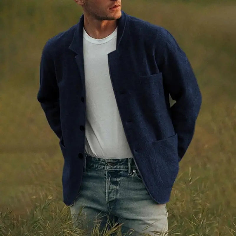 Mens Cardigan Tailored Fit Knit - BritishMode