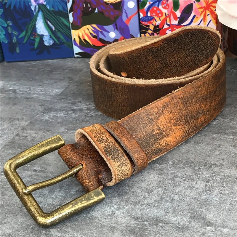 Mens Cowboy Belt Genuine Leather - BritishMode