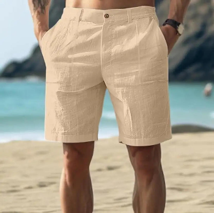 Mens Relaxed Fit Shorts Linen Look