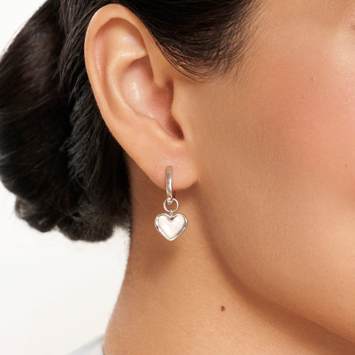 Womens Quartz Heart-Shaped Earrings