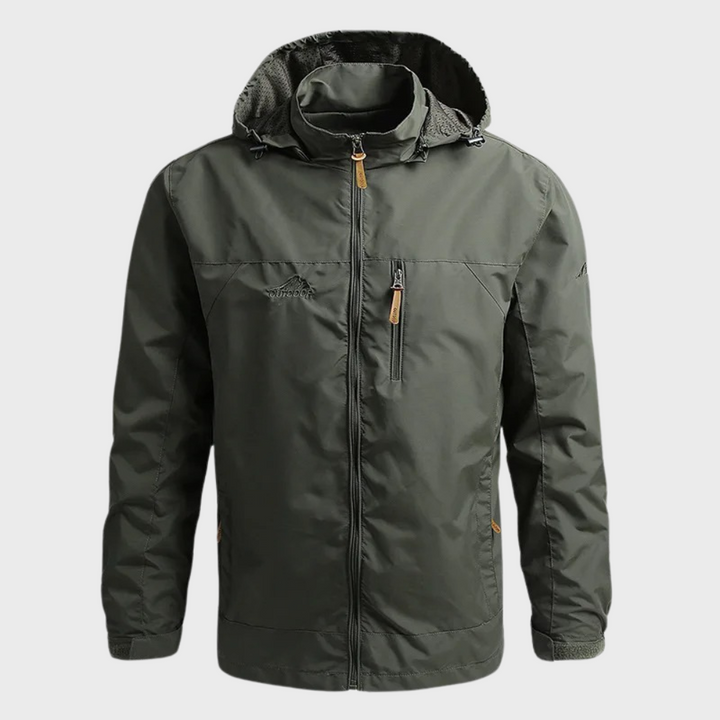 Mens Slim Fit Hooded Jacket Water Resistant
