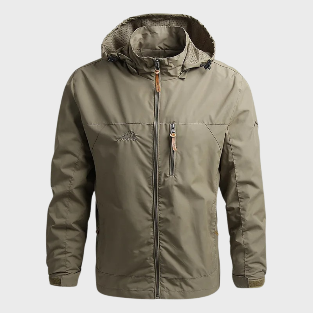 Mens Slim Fit Hooded Jacket Water Resistant