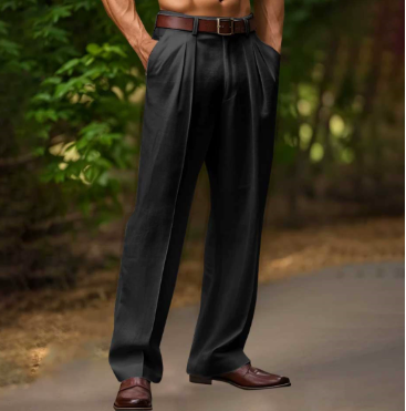 Mens Lightweight Summer Pants Comfortable Fit - BritishMode