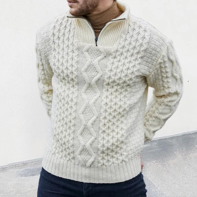 Mens Half-Zip Knit Jumper Regular Fit