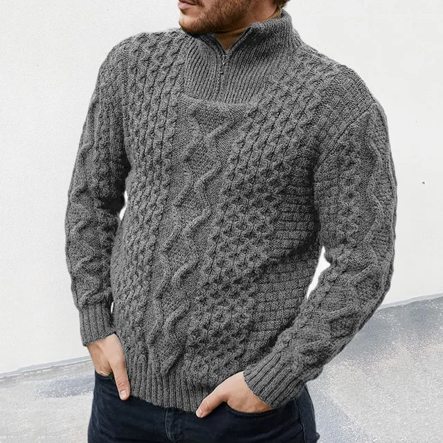 Mens Half-Zip Knit Jumper Regular Fit