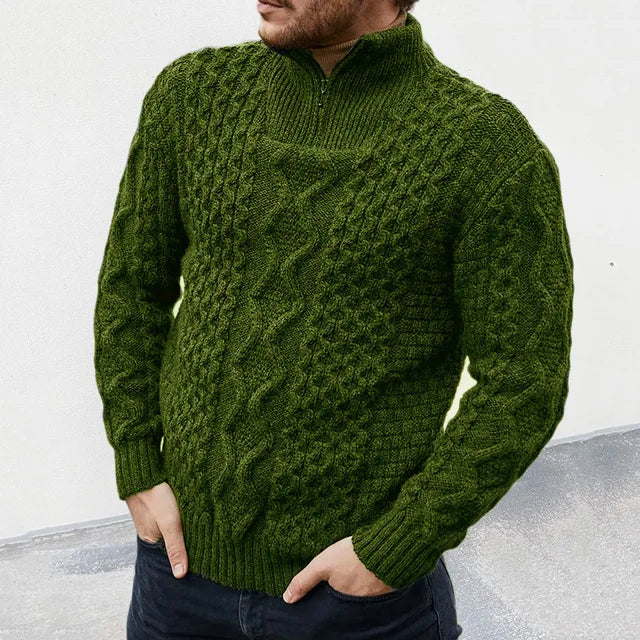Mens Half-Zip Knit Jumper Regular Fit