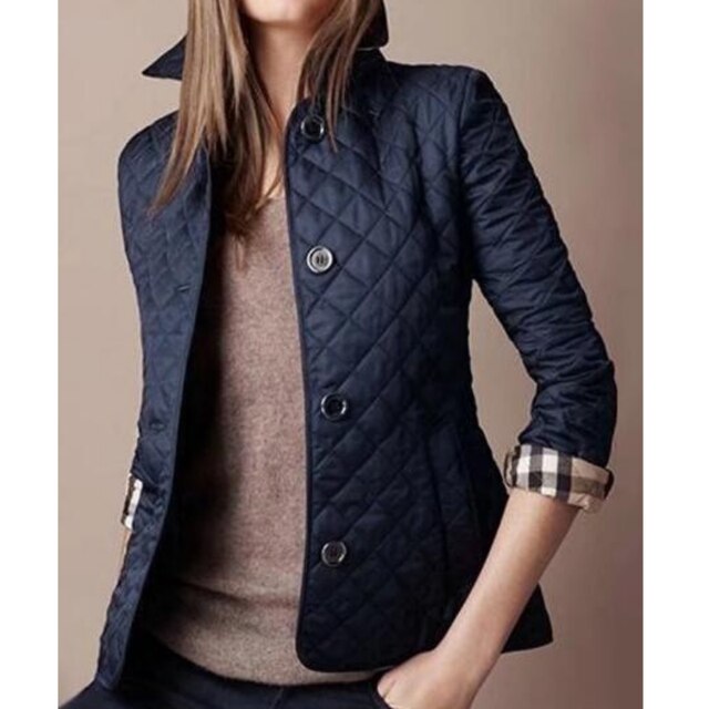 Womens Coat Diamond Stitched Quilted Style