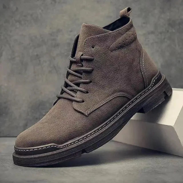 Mens Leather Ankle Boots Classic Comfortable Fit - BritishMode