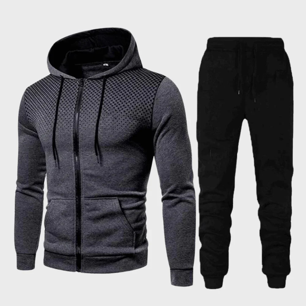 Mens Tracksuit Set with Hood Casual Fit