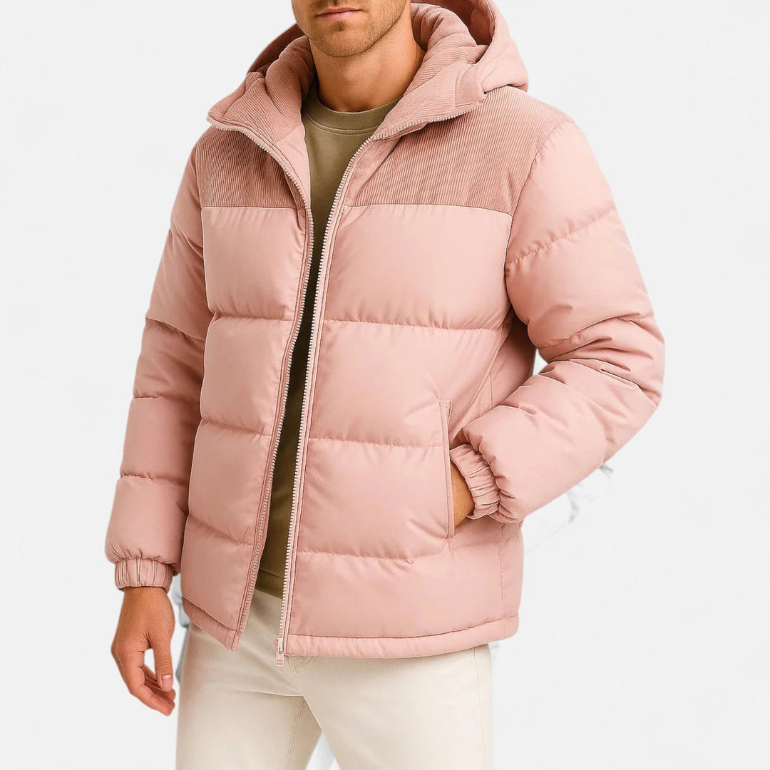 Mens Lightweight Puffer Jacket Insulated Hooded