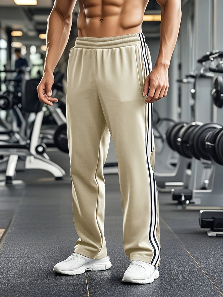 Mens Running Pants with Elastic Waistband Athletic Fit