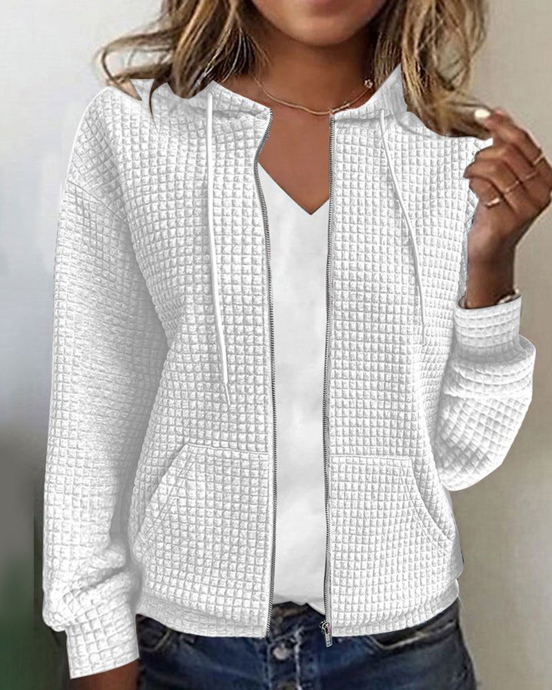 Womens Zip Hooded Sweatshirt Comfortable Fit
