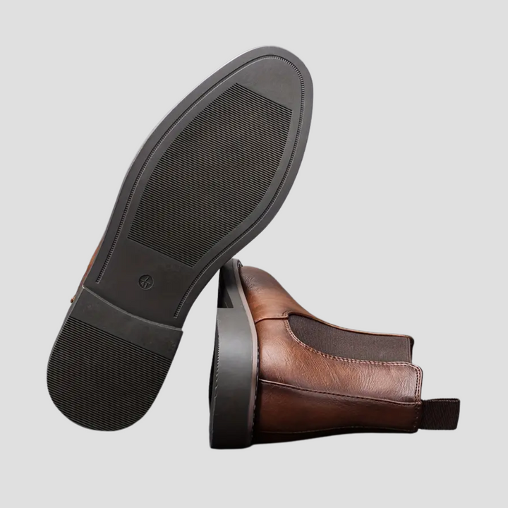 Mens Leather Chelsea Ankle Boots Smooth Finish