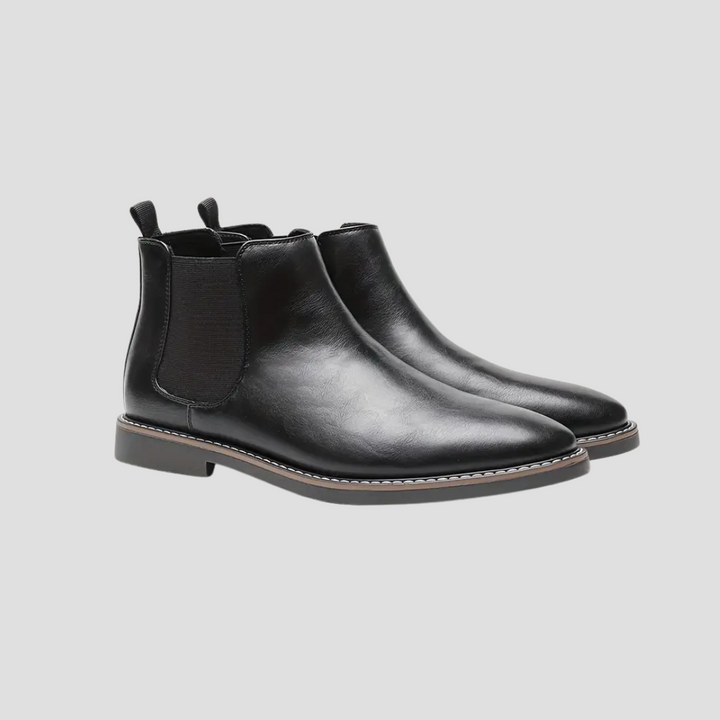 Mens Leather Chelsea Ankle Boots Smooth Finish