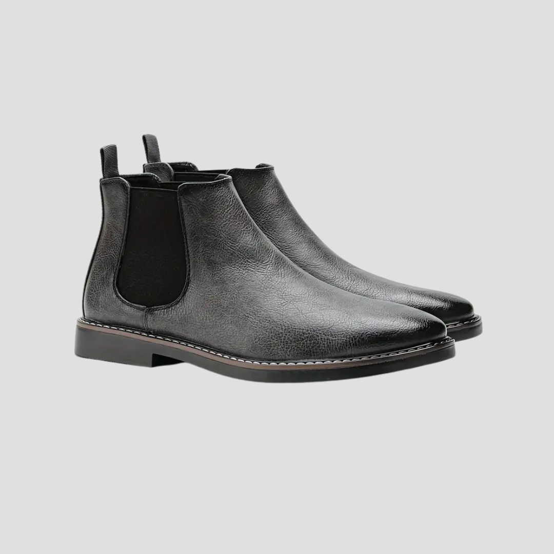 Mens Leather Chelsea Ankle Boots Smooth Finish