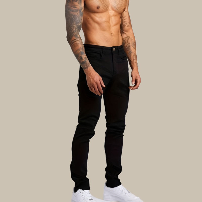 Mens Slim Fit Jeans Stretch Denim Casual Style