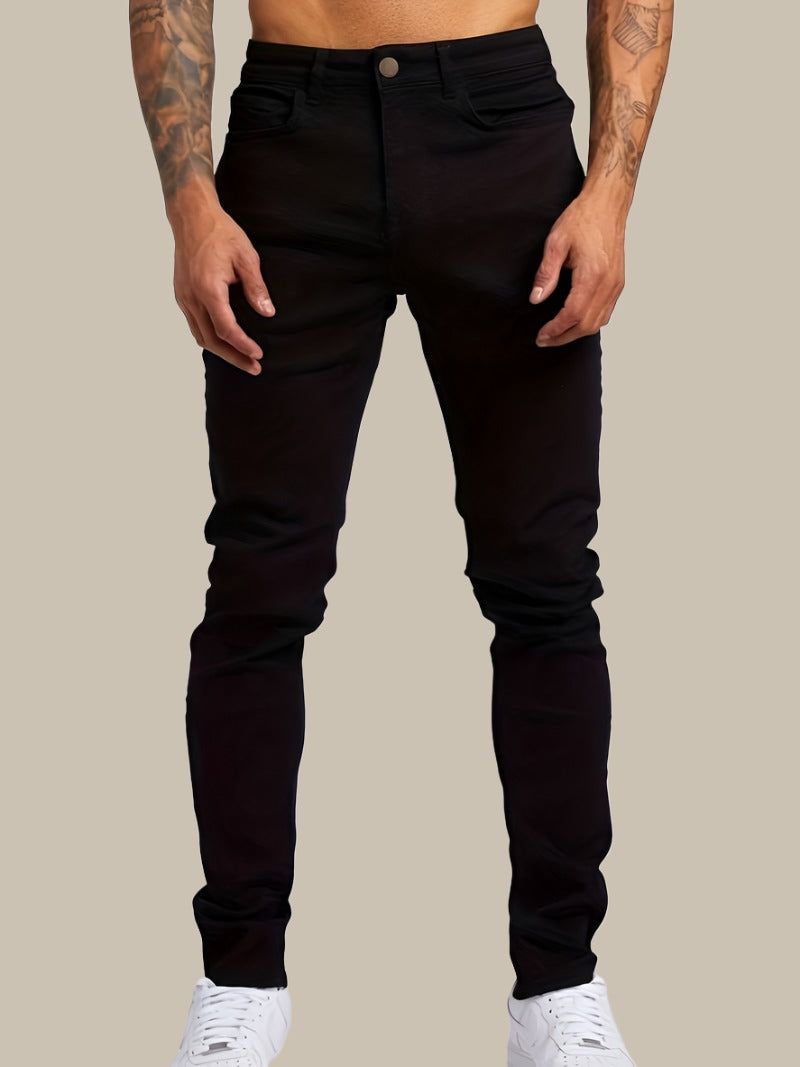 Mens Slim Fit Jeans Stretch Denim Casual Style