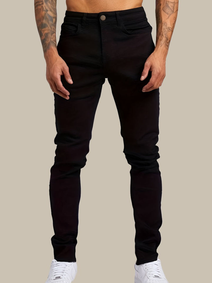 Mens Slim Fit Jeans Stretch Denim Casual Style