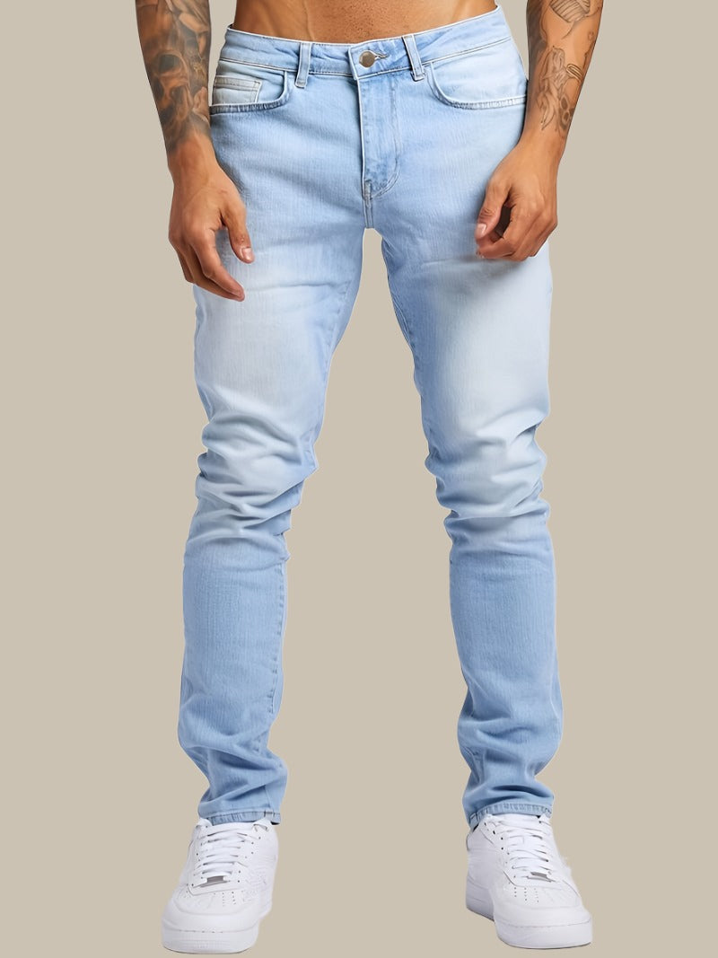 Mens Slim Fit Jeans Stretch Denim Casual Style