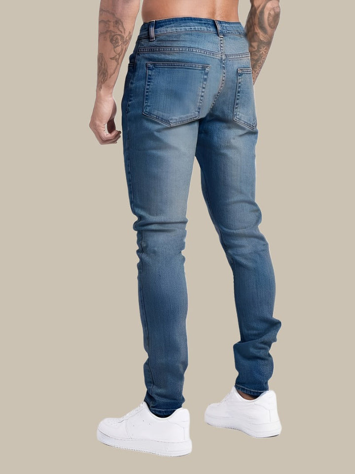 Mens Slim Fit Jeans Stretch Denim Casual Style