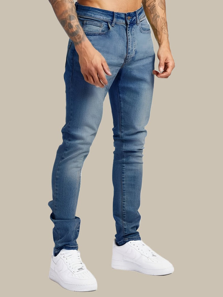Mens Slim Fit Jeans Stretch Denim Casual Style