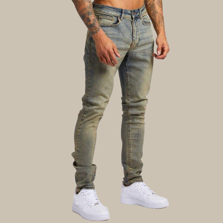 Mens Slim Fit Jeans Stretch Denim Casual Style