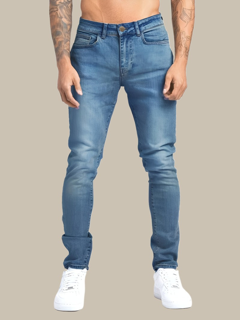 Mens Slim Fit Jeans Stretch Denim Casual Style