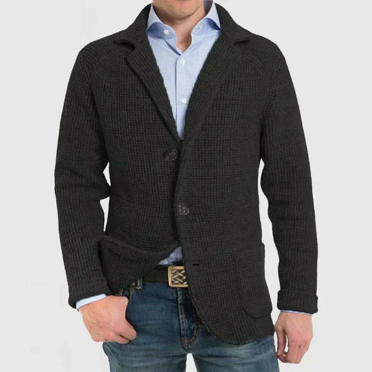 Mens Knit Blazer Jacket Classic Fit