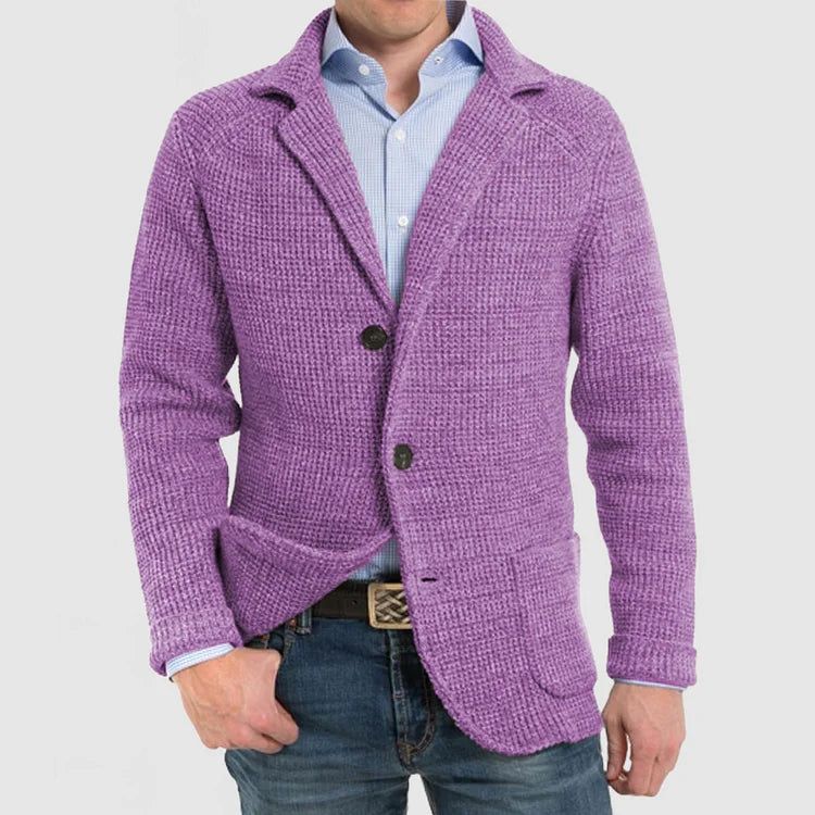 Mens Knit Blazer Jacket Classic Fit