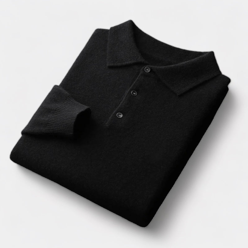 Mens Wool Polo Shirt Soft Classic Fit - BritishMode