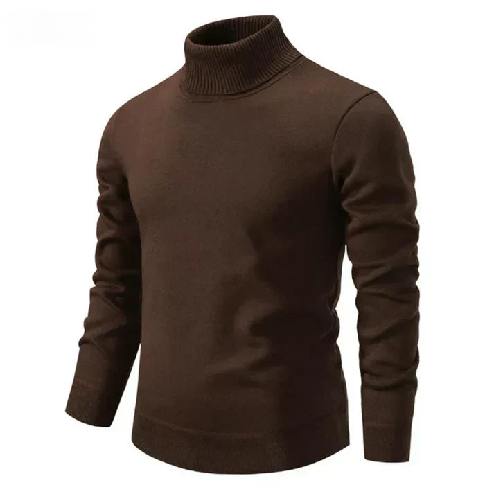 Mens Turtleneck Sweater Knit Slim Fit - BritishMode