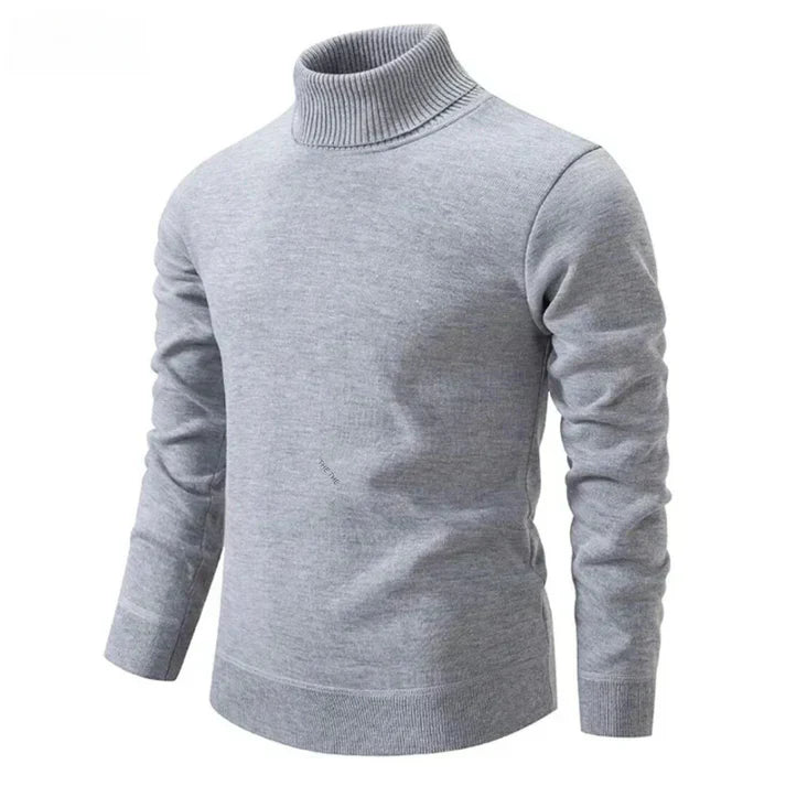 Mens Turtleneck Sweater Knit Slim Fit