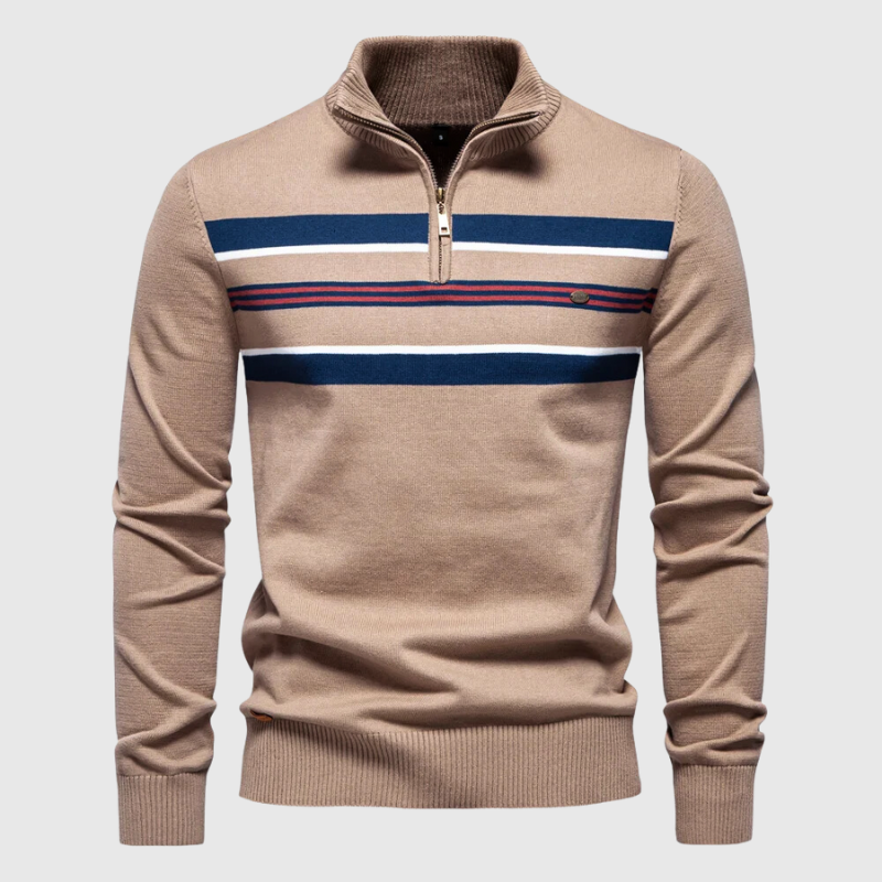 Mens Knit Sweater Quarter Zip Modern Fit