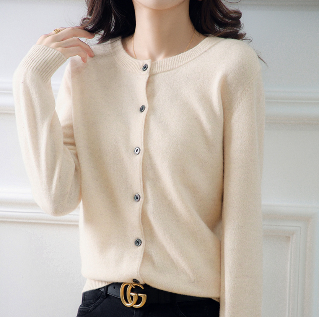 Womens Knit Cardigan Sweater Relaxed Fit