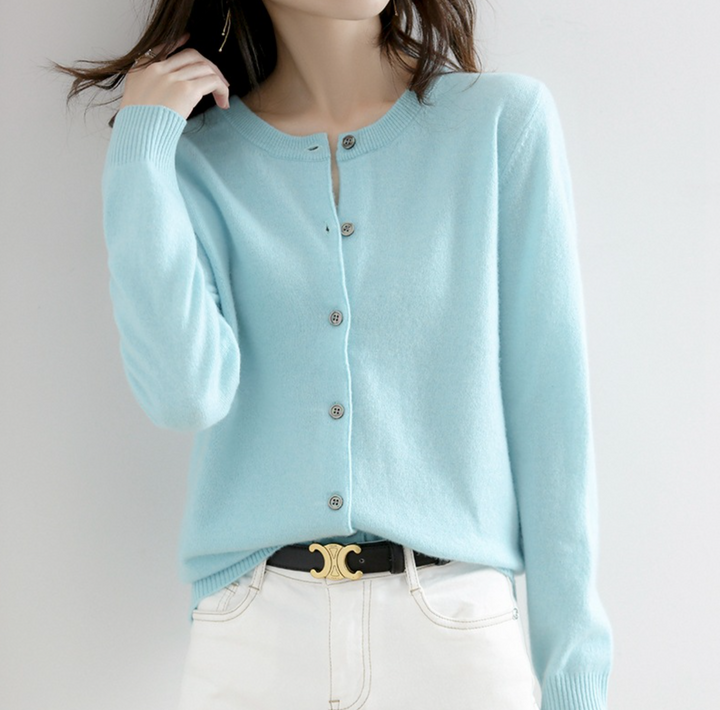 Womens Knit Cardigan Sweater Relaxed Fit